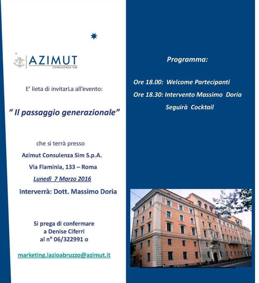 Invito 7 marzo 2016 - Roma