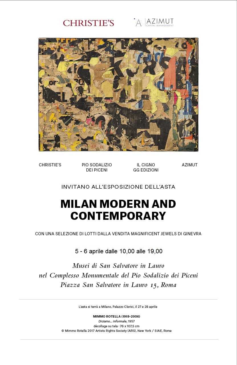 Invito Christie's 5-6 aprile 2017